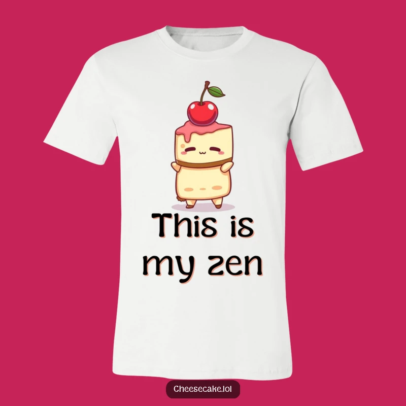 Funny Cheesecake Cherry T-Shirt - Wearable Dessert Concentration Tee