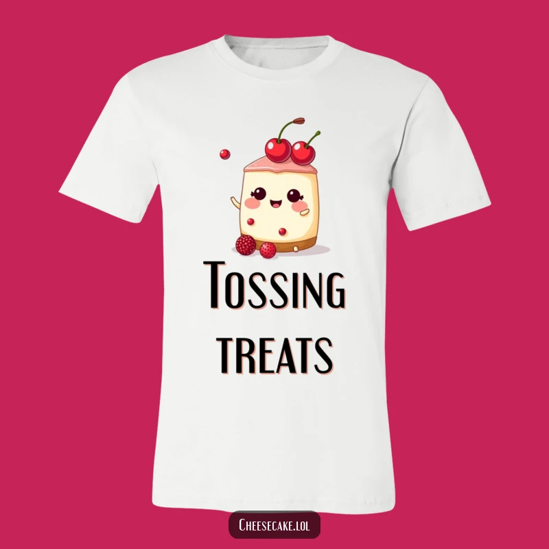 Funny Cherry Tiara Cheesecake T-Shirt: Regal Dessert Style for Playful Souls