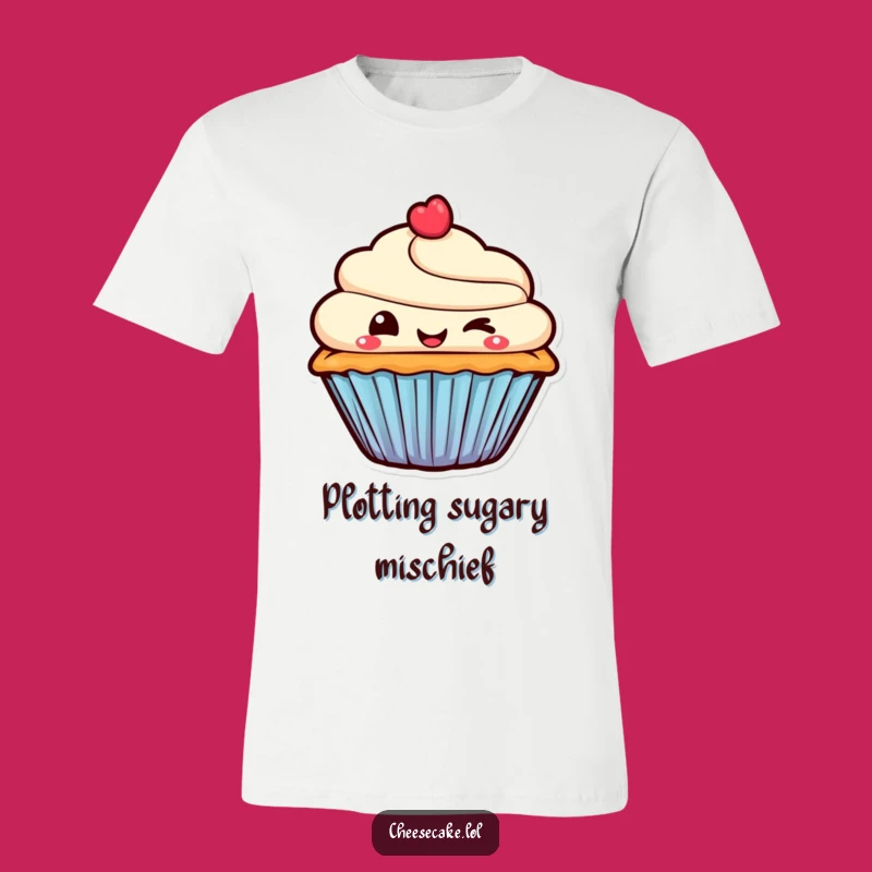 Funny Cupcake Wink Tee - Mischievous Dessert for Playful Style