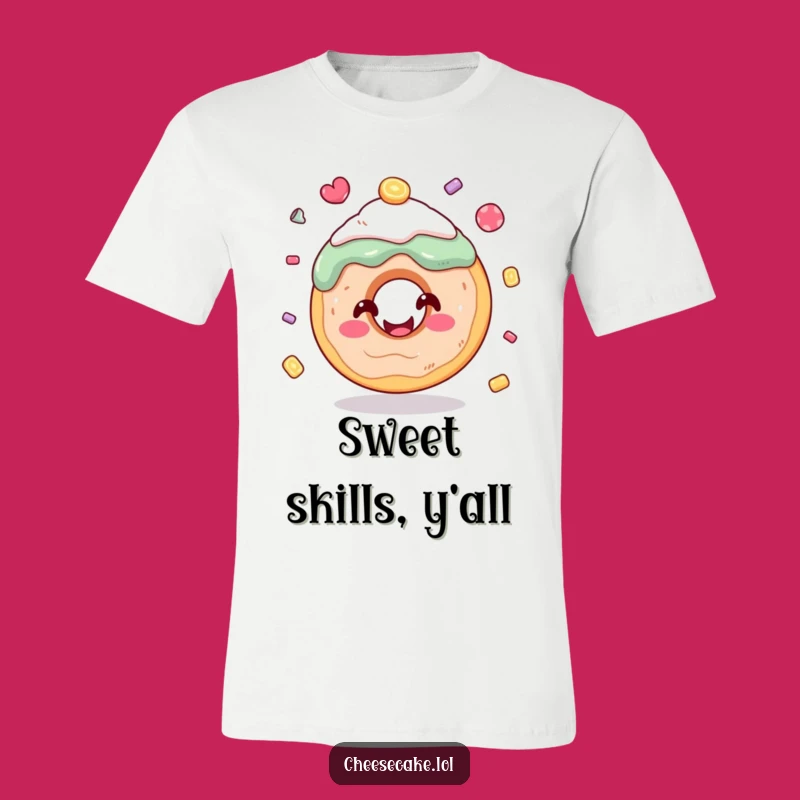 Funny Donut Juggling Candy T-Shirt - Hilarious Dessert Apparel for Sweet Souls