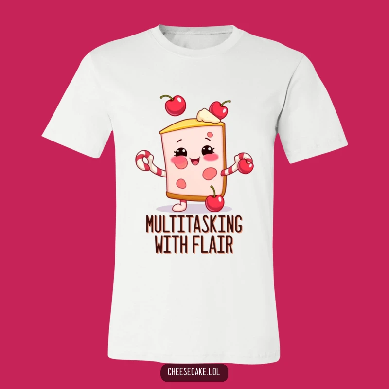 Funny Juggling Cheesecake T-Shirt: Wear Your Festive Fun with This Tee