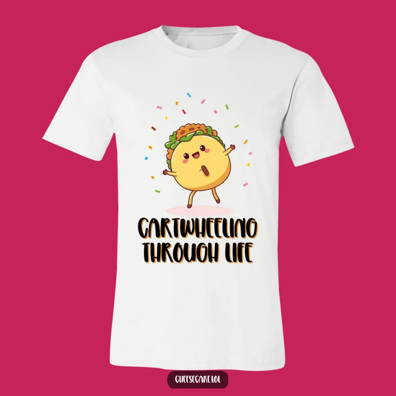 Funny Taco Cartwheel T-Shirt - Party Like a Taco!