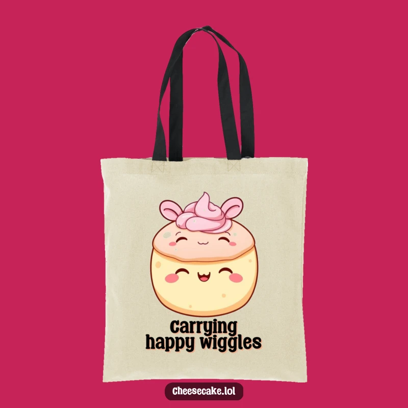 Funny Cake Ear Wiggle Tote Bag: Happy Frosting for Stylish & Humorous Carry