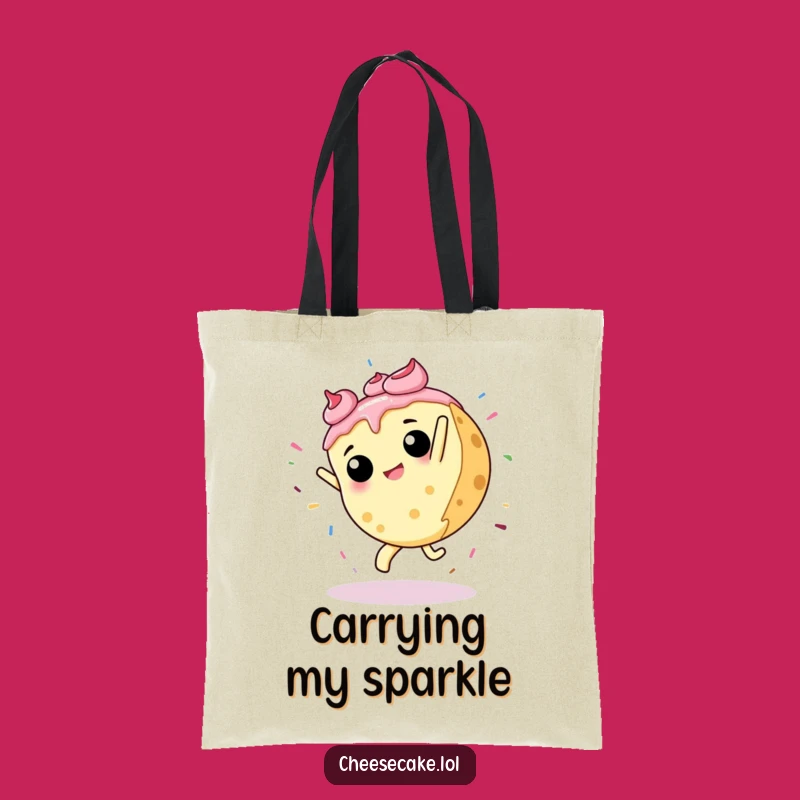 Funny Cheesecake Cartwheel Tote Bag: Carry Your Fun Sprinkle Style
