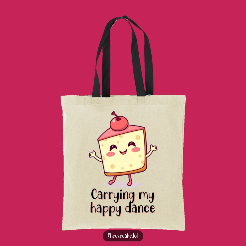 Funny Cheesecake Jig Tote Bag - Carry Your Sweet Moves!