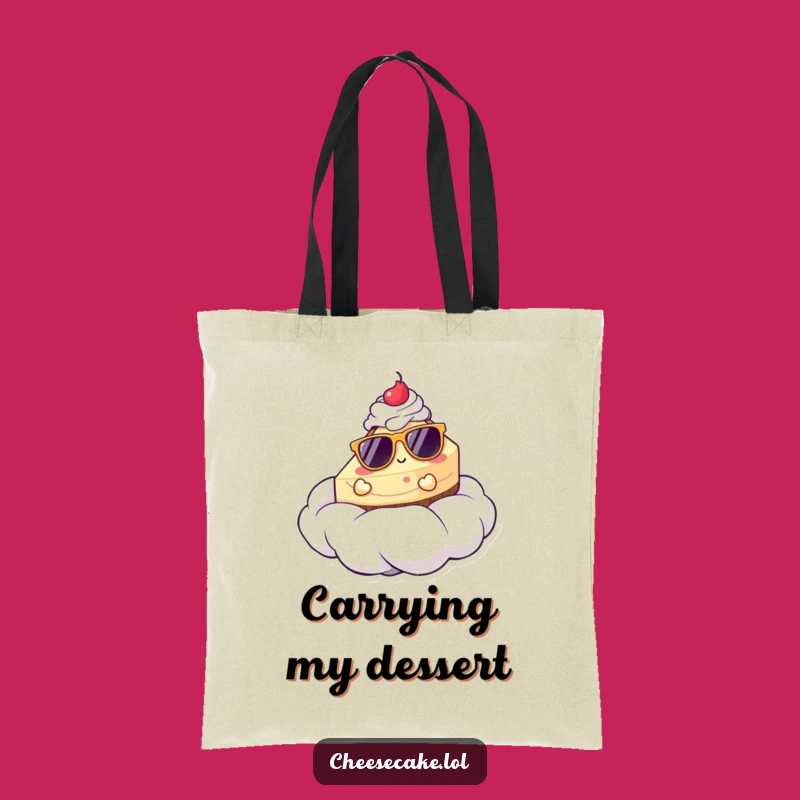 Funny Cheesecake Sunglasses Tote Bag: Carry Your Treats in Style