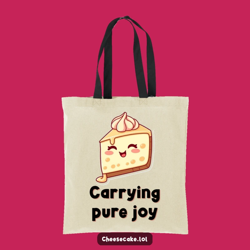 Funny Cheesecake Wink Tote Bag: Carry Your Sweets and Smiles, A Practical Funny Gift