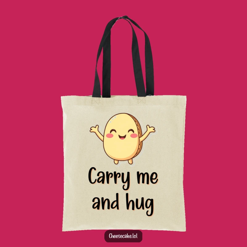Funny Macaron Tote Bag: Adorable Pastry Hug for Stylish & Humorous Carry
