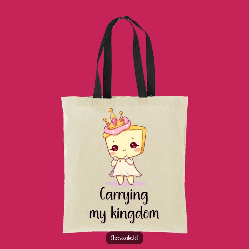 Funny Royal Cheesecake Tote Bag: Carry Your Essentials with Sweet Elegance