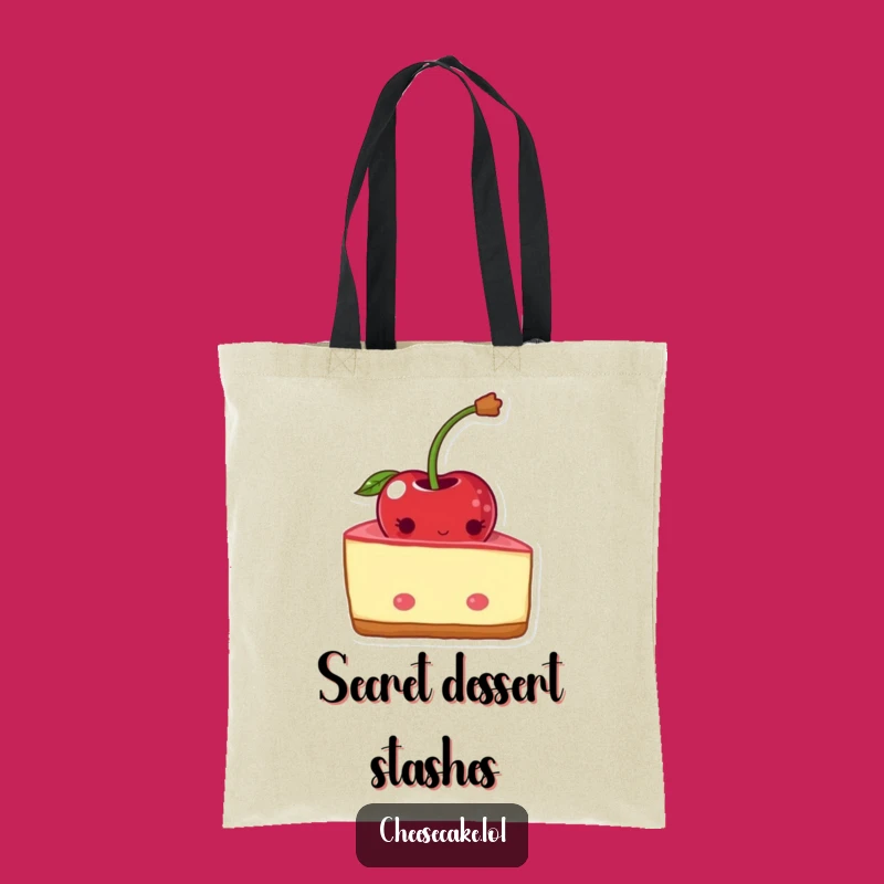 Funny Shy Cheesecake Cherry Carry-All Tote - Adorable & Practical!