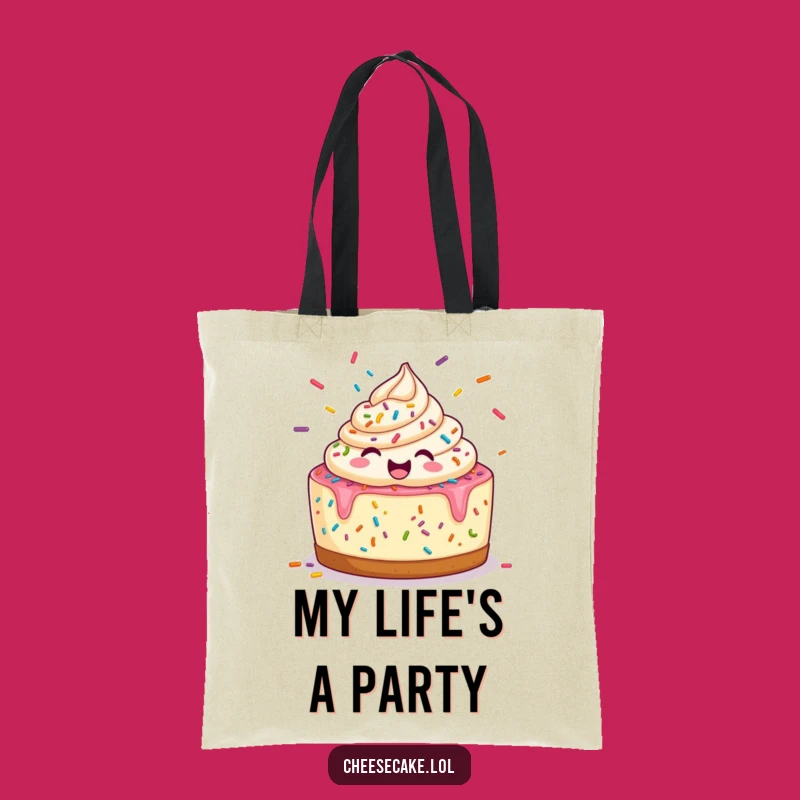 Funny Cheesecake Sprinkle Juggling Tote Bag, Carry Your Essentials with Joyful Style
